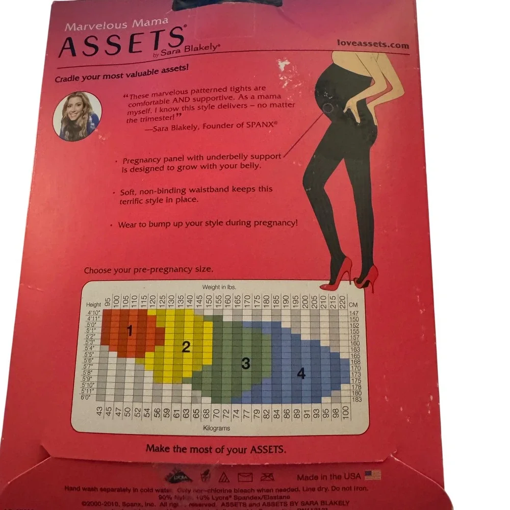 Assets Maternity Tights Size 2 Black Opaque Stripe Underbelly Support Chic